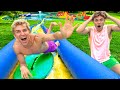 We Built WORLDS BIGGEST Slip N Slide JUMP!!