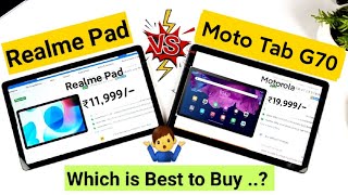 Moto Tab G70 vs Realme Pad Which is Best Tablet to Buy in 2022 Indepth Comparison 🤔🔥🔥🔥