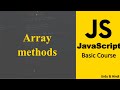 Array methods in JavaScript |  JavaScript Beginner Course