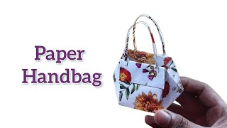 DIY | How to make a paper Hand bag | Easy paper hand bag tutorial | #paperhandbag #handbag #craft