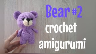 EP.216 สอนถักตุ๊กตาหมีโครเชต์ #2 /How to crochet bear  amigurumi # 2./Free pattern./Bear  crochet.