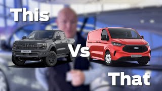 Ford Transit Custom Double Cab vs Ford Ranger Double Cab | Ultimate Work Van \u0026 Truck Showdown!