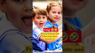 Princess Charlotte and Prince Louis funny moments with mom Princess kate #shorts #katemiddleton