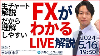 【FX】ライブ解説　ドル円に異変アリ？下落が始まったのか…｜S\u0026P500やXAU(金)分析  2024/5/16