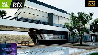 Architectural Render of Modern House - but in 8k 60 fps! | Unreal Engine 5 | 3D render