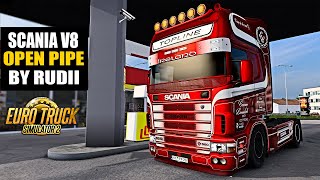 ETS2 1.49 Scania R4 Early Access Van Wijk Open Pipe Sound