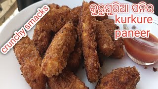 କୁରୁମୁରିଆ ପନିର!!kurkure paneer recipe!! paneer snacks!! crunchy paneer finger!!odia recipe at home