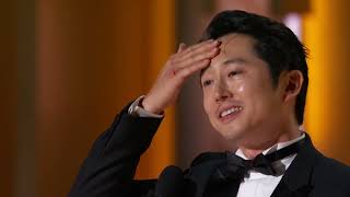 Steven Yeun Wins Best Male Actor - Limited/Anthology Series or TV Movie I 81st Annual Golden Globes