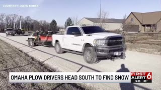 Omaha plow drivers, landscapers head south to find snow