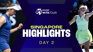 Singapore Day 2 with Mertens \u0026 Townsend | WTA Match Highlights