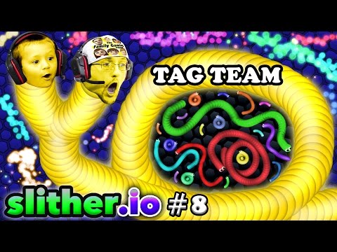 Slither Io 8 Eat My Dots Quick Father Son Tag Team Fgteev