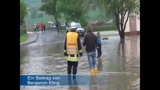 Hochwasser: Regen überflutet Teile von Mühlhausen und Berge