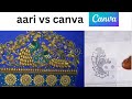 canva  tracing method|| heavy blouse work tracing with in 5 min||aari work beginners class