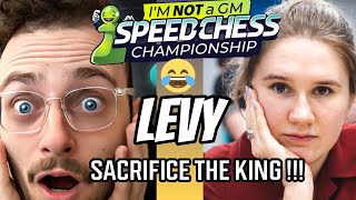 Gothamchess Sacrifice the King!!! | Levy Rozman vs Shuvalova | I'M not a GM speed chess 2023 |