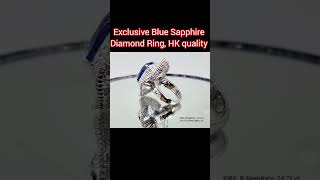 GRS premium quality fine blue #sapphire #diamond #ring, 19.5 carat.