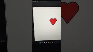 Draw a heart With Python | Python graphics tutorial #python #love #programming #shorts #project