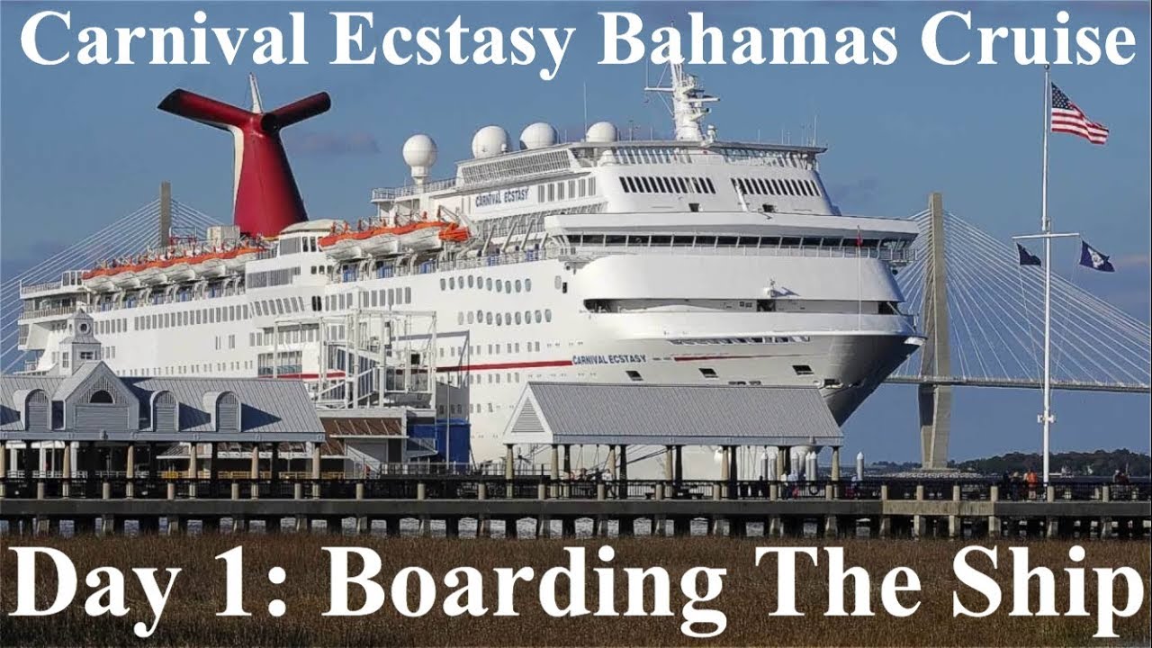 Carnival Ecstasy Bahamas Cruise Day 1: Boarding The Ship - YouTube