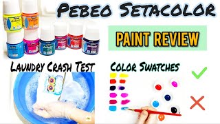 PEBEO Setacolor Transparent fabric paint REVIEW | Laundry Test | How to IRON painted clothes?