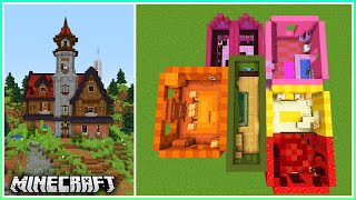 A Minecraft House but Every Room is a Different Colour!