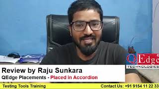 Software Testing Training & Placement Institute Review by Raju Sunkara | QEdge Hyderabad Ameerpet