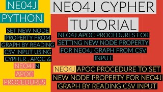 NEO4J|NEO4J TUTORIAL|Neo4j Python|Set New Node Property For Ne04j Graph Using Csv Input|PART:94