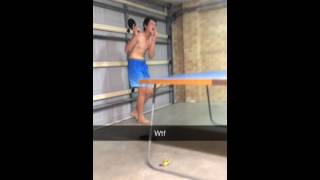 ORGINAL!! Kid throws ping pong bat at his brothers head. Very funny