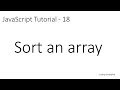 JavaScript Tutorial - 18: Sort an array