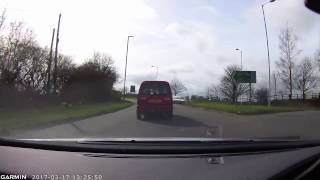 Dashcam Idiot Drivers - Roundabout Lane Swapper (2)