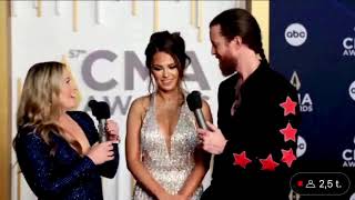 Amberly and Austin Brown on CMA’s red carpet