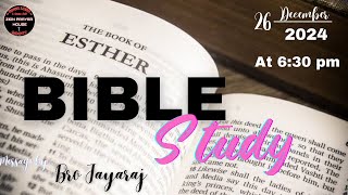 🔴LIVE|| BIBLESTUDY||26-Dec-2024|| BRO JAYARAJ||ZION PRAYER HOUSE GOOTY RS