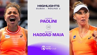 Jasmine Paolini vs. Beatriz Haddad Maia | 2024 Dubai Round 1 | WTA Match Highlights