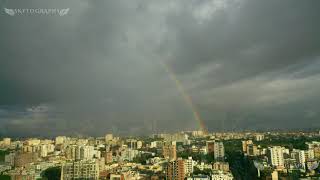 Drone Footage of Rainbow in Dhaka City