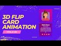 How to Create 3D Animated Flip Card  Using HTML & CSS | CSS Animation | HTML CSS Tutorials #css