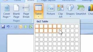 How to draw a table using the table grid in Word
