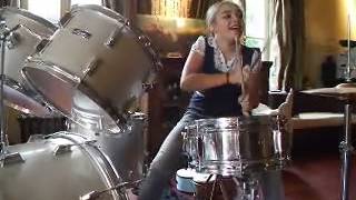 FLORENCE PUGH first drum lesson