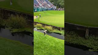 Connor Syme with a tricky up and down on the 18th at Wentworth in the final round of the BMW PGA!