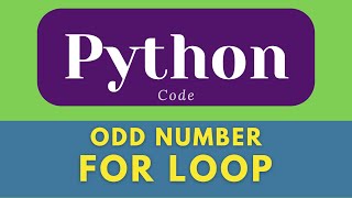 Odd Number Using for loop in Python | for loop in python | #tutorial #shorts #python #ytshorts
