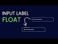 Floating Input Labels with HTML & CSS