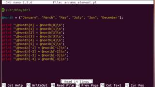 Perl Arrays Element Example