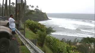 Tropical Storm Flossie brings waves to Honolii Beach Park near Hilo