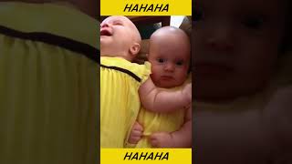 Funny Baby Videos | Twin baby one cry one shock | #short #shorts #baby #babies #funny