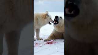 Where Friendship begin||Antarctica Friendship #polarbear #friendship #viralvideo #1millionviews