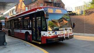 TTC Southbound Ride Video on 3282 on route 510D Spadina Replacement Bus to Exhibition Loop