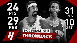 Wilt Chamberlain vs Walt Frazier LEGENDS Game 5 Duel Highlights 1972 NBA Finals - MUST WATCH