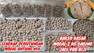 1 RESEP JADI 400 BIJI‼️RESEP BAKSO SAPI 2 KG ‼️ RESEP BAKSO SAPI KASAR BERKUALITAS UNTUK JUALAN‼️