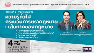 Smart Legislative Academics Ep.2 (กิจกรรมทีี่ 2 ความรู้ทั่วไป กระบวนการตรากฎหมาย : เส้นทางของกฎหมาย)