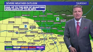 DFW Weather | Severe weather possible across North Texas on Thursday, 14 day forecast