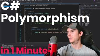 C# Polymorphism in 1 Minute | C# Interview Questions