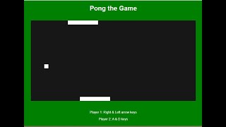 Pong the Game(Multiplayer) using jQuery in JavaScript