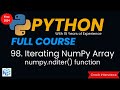 Iterating NumPy Array | Nditer function in numpy array | Python NumPy